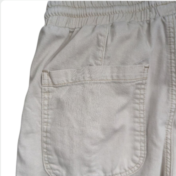 We the Free Khaki High Waist Drawstring Wide Leg Cream M - Picture 8 of 12